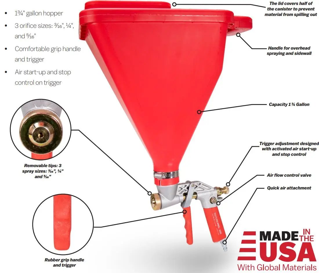 TEXTURE-PRO® 200 Hopper Gun