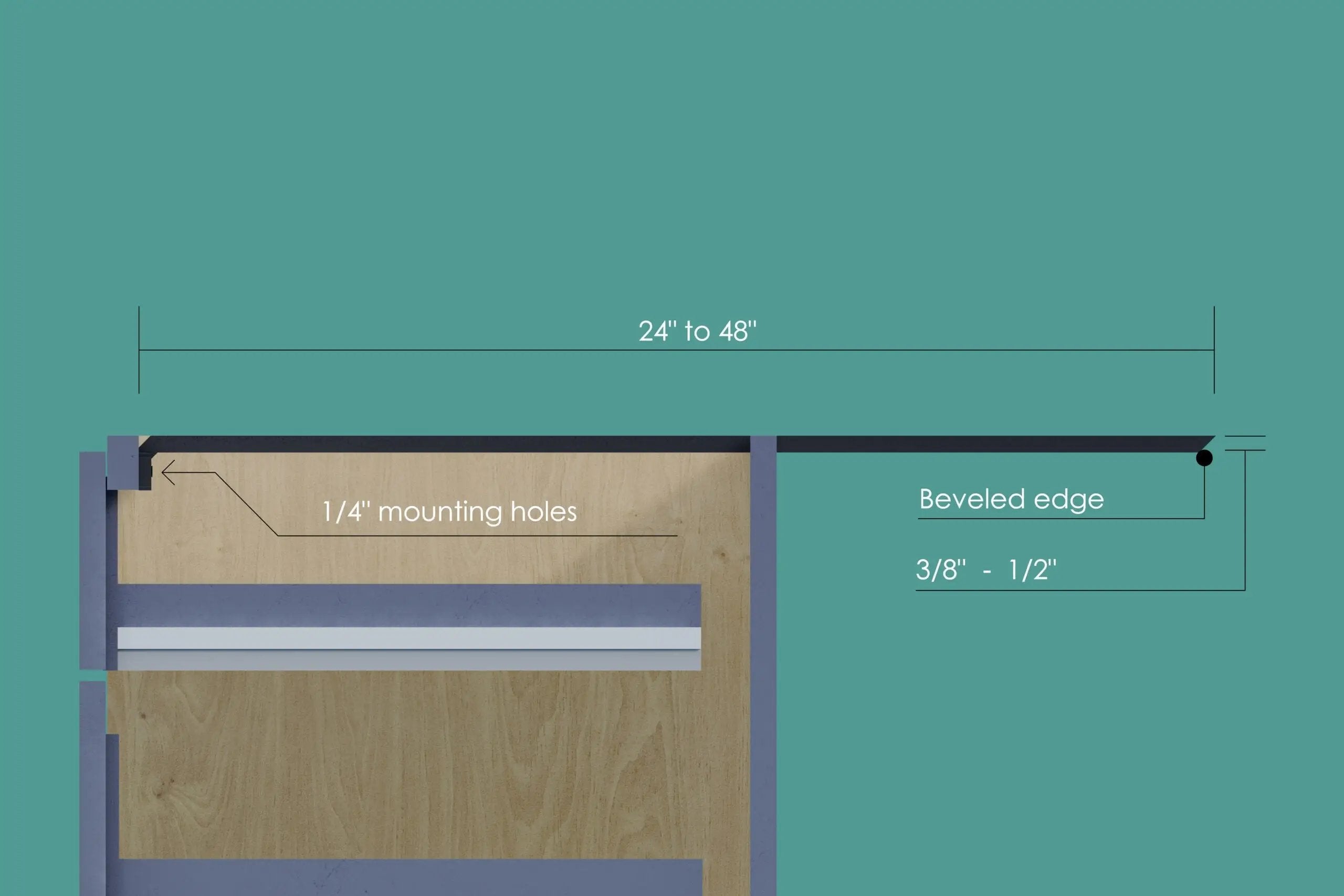 Hidden Island Countertop Bracket