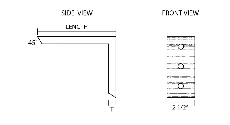 Right Angle Support Bracket