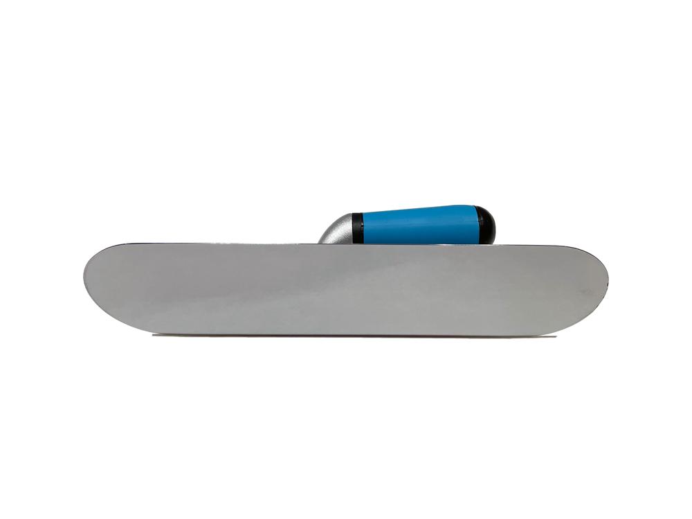 Pool coping installation with No-Burn Chrome Pool Trowel