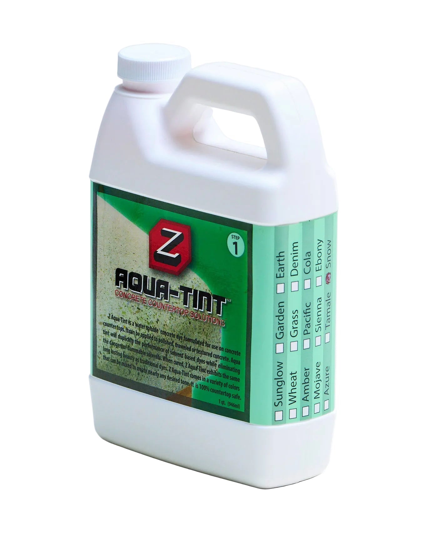 Water-based tint for concrete countertops