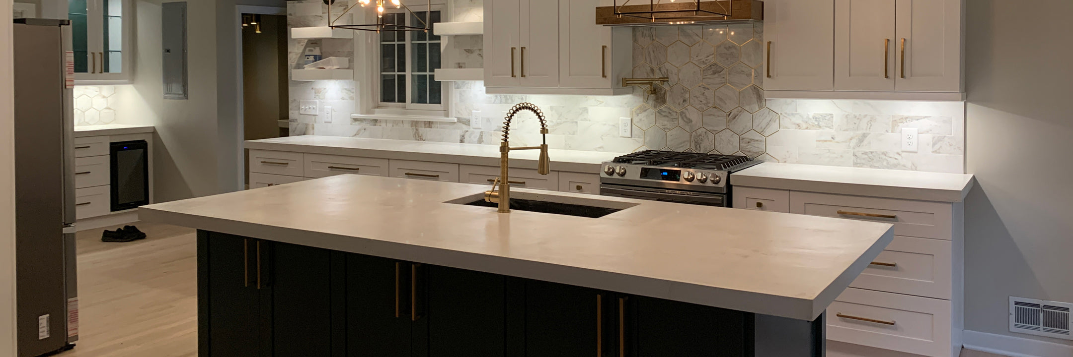 Professional concrete countertops. 