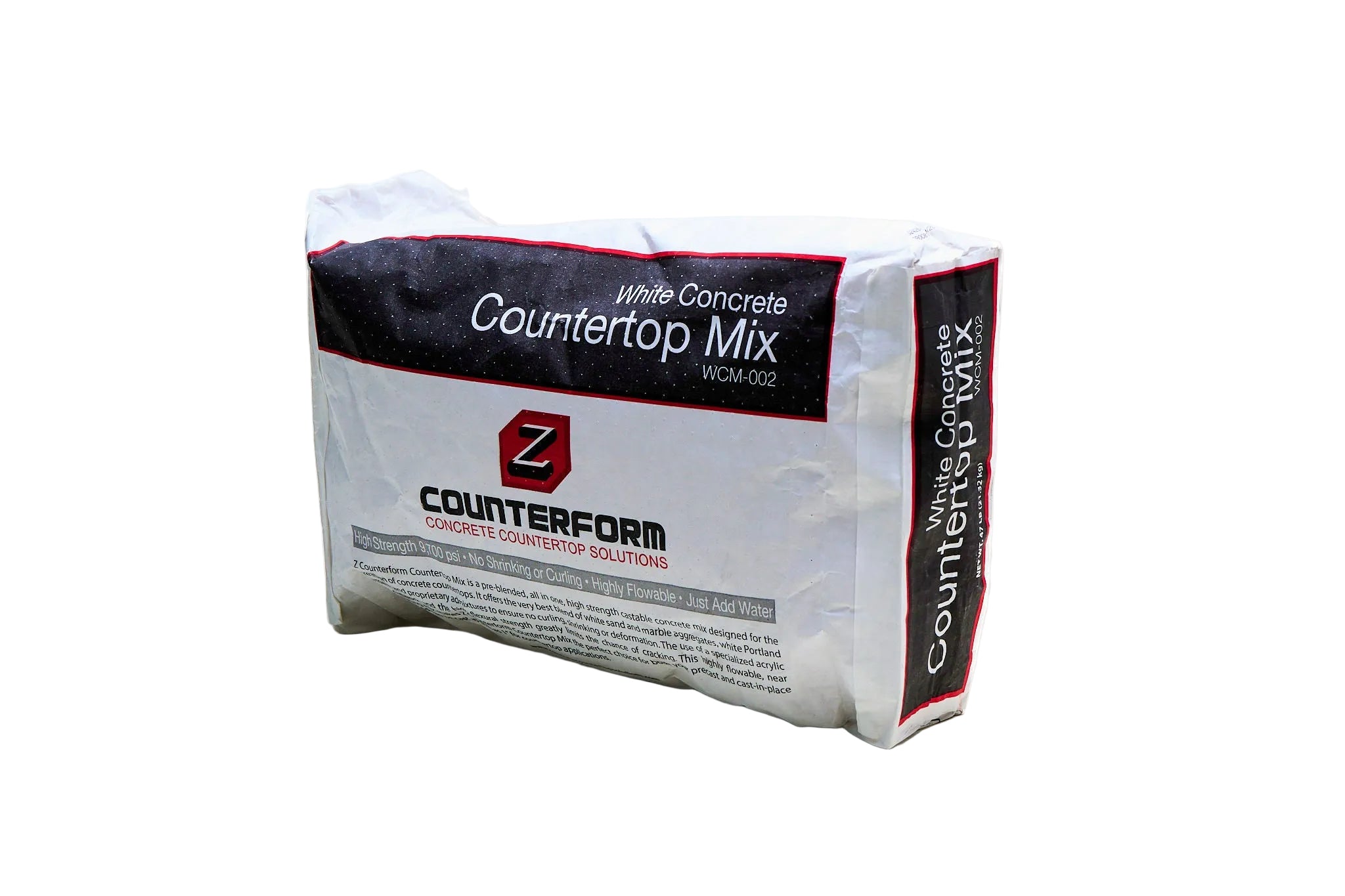 pre-blended, all in one, high strength castable, white concrete mix 