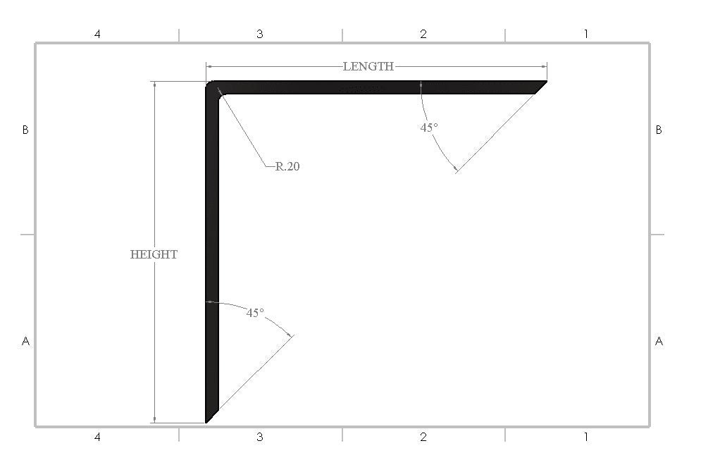 Right Angle Hidden Support Bracket - Concrete Countertop Solutions