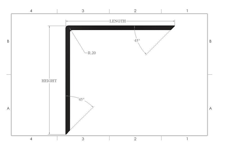 Right Angle Hidden Support Bracket - Concrete Countertop Solutions